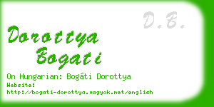 dorottya bogati business card